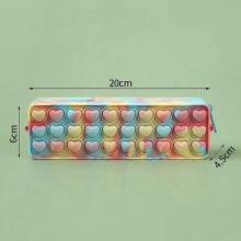(Farbe 687) Silikon-Federmäppchen mit Bubble-Musik-Motiv, Federmäppchen, Federmäppchen für Schüler
