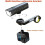 (Supporto comune754)Luce per bicicletta ricaricabile tramite USB, guida notturna, lampada per bicicletta, 5
