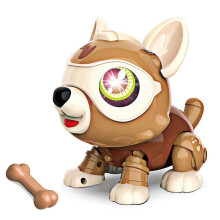(Brown838) Jouet STEM Chien Robot Électronique Chiot avec Yeux Clignotants Pour Enfants de 6 Ans et
