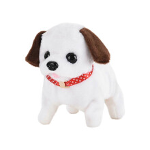 (Chien aux oreilles brunes 863) Adorable chiot robot interactif en peluche électrique qui remue la queue