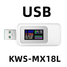 (Wit-KWS-MX18L887) 10 in 1 USB-tester DC digitale voltmeter Amperemeter Stroomspanningsmeter Amp Volt