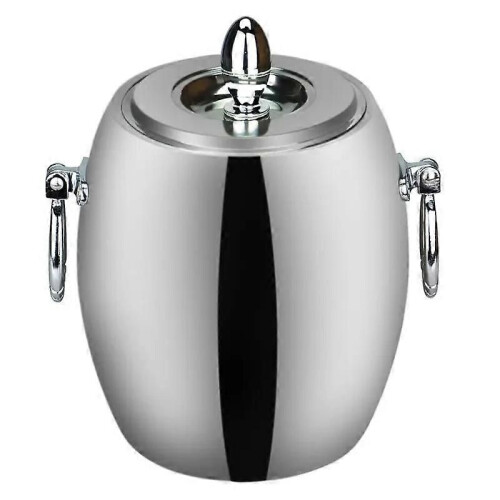(2L802)304 Secchiello per ghiaccio ovale da 1L e 2L, refrigeratore per vino, secchiello per champagne, 1