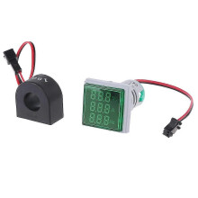 (Green918) Spannungs-, Strom- und Frequenzmessgerät mit 3-stelliger LED-Anzeige, Wechselstrom 60–500