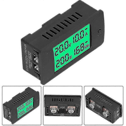 (Pink976) LCD-display met digitale ampèremeter, voltmeter en multimeter, meter, spannings- en stroomindicator, 1