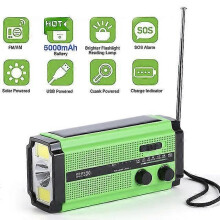 (Groen nr. NOAA1194)Zonne-energie handcrank noodradio Am Fm NOAA zaklamp leeslamp telefoonoplader