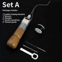 (Set A1305) Tib Wuta Läder Symaskin Trådsats Speedy Stitcher Hand Symaskin Verktygssats Läder