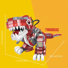 (RED1043) Obtenez votre dinosaure mécanique lumineux Tyrannosaurus Rex à assembler avec des blocs de