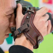 (Black1050) Camera handriem Rapid Fire Veilige camera grip Gevoerde camera polsriem voor DSLR en