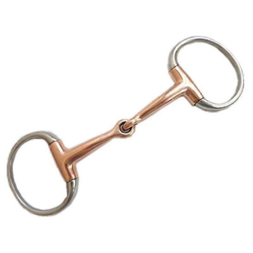 (rund ring 14cm1466) Rostfritt stål Eggbutt hästbett Produkt Kopparledad mun