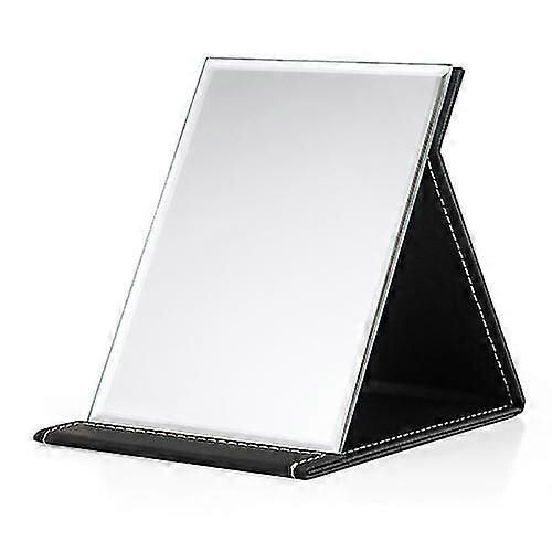 (Extra Large-Black1519)3 Pcs Folding Portable High-definition Makeup Mirror Pu Leather Desktop Vanity