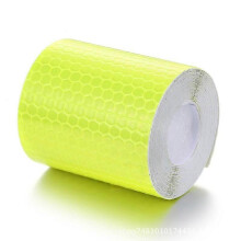 (Fluo yellow1678)Car Reflective Tape Sticker Safety Mark Auto Motorcycle Sticker Car Self Adhesive Warning