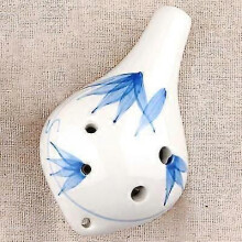 (Blauw aa1751) 2 kleuren ocarina 6 gaten schilderij kleine ocarina alt C toon beginner ocarina toeristische