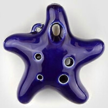 (Blue1753) 4 kleuren ocarina 6 holes kleine zeester ocarina alt C toon beginners ocarina toeristische