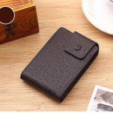 (Brown1811) 1 porta carte di credito da uomo in pelle, porta carte, portafoglio per carte di credito,