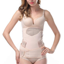 (M1850) Cintura pelvica post-parto modellante e indumento modellante tre in uno (rete beige)