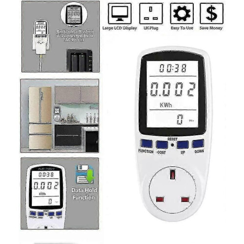 (133469) Stromverbrauchsmonitor, Stromzähler, Energiemonitor, Zeitschaltuhr, Watt 2