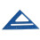 Regla triangular (7 pulgadas - Azul 1885) Regla de medición de alta precisión, aleación de aluminio 1