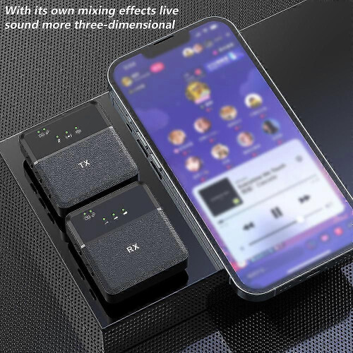 (Lightning1891) Draadloze Lavalier-microfoon met dubbele achtergrondruisonderdrukking, Plug Play Mini-microfoon 2