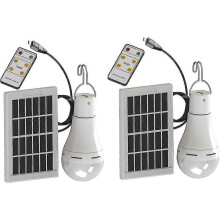 (1315) LED-Solarlampe, 9 W Solarbetriebene, superhelle Glühbirnen mit Fernbedienung – Solarbetrieben