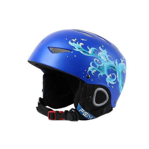 (Medium-Blue aa1954)Casco da sci per bambini Caschi da sci professionali Ciclismo/sci Neve