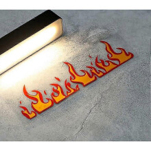 (2218) Vinyl Decal Vlam Vuur Auto Stickers Motocross Decals Motorrace Voorruit Reflecterend