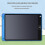 (8,5 pouces bleu 2021) Tablette graphique LCD 8,5/10 pouces, tableau d'écriture électronique, couleurs 4