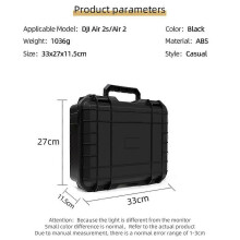 (B2034) Voor DJI AIR 2S Draagtas met scherm Afstandsbediening Explosieveilige behuizing ABS Draagtas