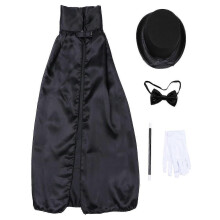 (685)6 pezzi di cappelli da mago per ragazze, guanti, cappelli da festa divertenti, set di accessori