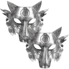 (760) 2 stuks wolvenkopmasker Halloween-rekwisieten simulatie dierenmasker carnaval cosplay feestbenodigdheden