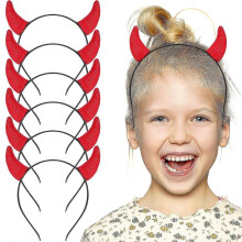 (863) 6 stuks metalen hoofdbanden Halloween haar kerstfeest hoofdband Halloween decoratie duivelshoorns