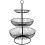 (Black2043)Fruit Basket 3 Tier Metal Fruit Cup Vegetable Fruit Cake Display Stand 1