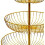 (Golden2044)Fruit Basket 3 Tier Metal Fruit Cup Vegetable Fruit Cake Display Stand 4