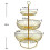 (Golden2044)Fruit Basket 3 Tier Metal Fruit Cup Vegetable Fruit Cake Display Stand 2