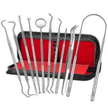 (Juego de 10 piezas 2142) Juego de cuidado dental de 8 piezas, instrumental dental de acero inoxidable,