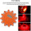 (1421) Multifunktionale Notfall-Warnleuchte mit 15 LEDs, orange, hygienisch 2