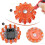 (1421) Multifunktionale Notfall-Warnleuchte mit 15 LEDs, orange, hygienisch 3