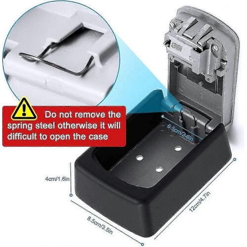(1384)Key Box Wall Key Box Key Safe, Waterproof And Rustproof Key Safe With 4-digit Number Code, Combination 1