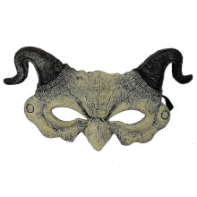 (960)Half Face Claw Devil Mask Halloween Spookachtig Masker Kostuum Feest Masker Cosplay Masker Beige