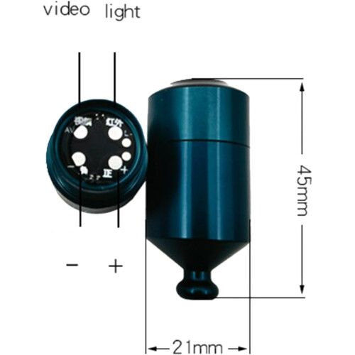 Visual Fish Finder with Infrared Lighting Underwater Camera for Deep and Muddy Water Detection, Gold Color 1