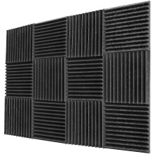 (black2264) 12 st 300x300x25 mm akustiska ljudisoleringspaneler av skum för KTV, bar, studio