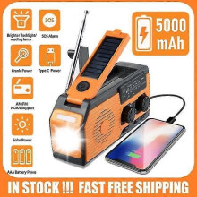 (555) Multifunctionele radio's, draagbaar, FM-AM-radio, Wb-radio, handzwengel, zonne-energie, USB-oplaadradio,