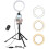 (572) Luce ad anello per selfie con treppiede e supporto per cellulare per riprese dal vivo... 1