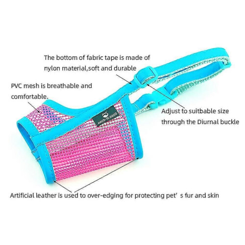 (M-Grey2310)Dog Muzzle,adjustable Nylon Mesh Muzzle For Small Medium Large Dogs,prevent Biting Chewing 1