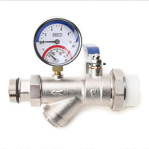 (1 punt thread2345)2 in 1 drukmeter en thermometer 10 bar temperatuur drukmeter 1
