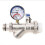 (4 punten thread2346)2 in 1 drukmeter en thermometer 10 bar temperatuur drukmeter 2