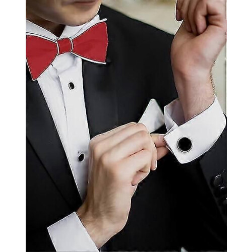 (Nero2453) Gemelli e borchie da uomo, set di 8 gemelli e borchie per camicia da smoking da uomo, gemelli 2