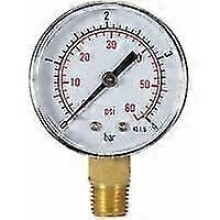 (1303)50 mm 0 60 psi 0 4 bar Manometer für Schwimmbadfilter, Wasserdruckanzeige, 1/4 NPT-Gewinde