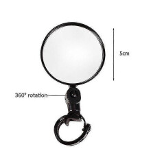 (1 stuk diameter 5 cm45837) Qx Universele fiets- en motorfietsachteruitkijkspiegel 360 graden draaibaar,