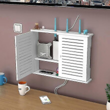 (1188) Aufbewahrungsbox für WLAN-Router, Kabelhalterung, Wandmontage, Steckdosen-Aufbewahrungsgestell