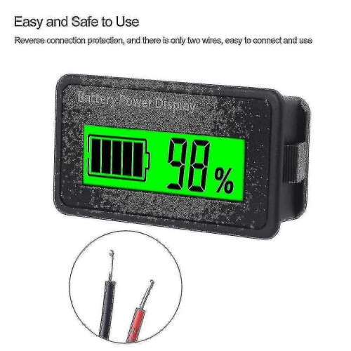 (207) 12V 24V 48V batterijcapaciteitsmonitor Universele LCD-batterijvoltmeterweergave 2